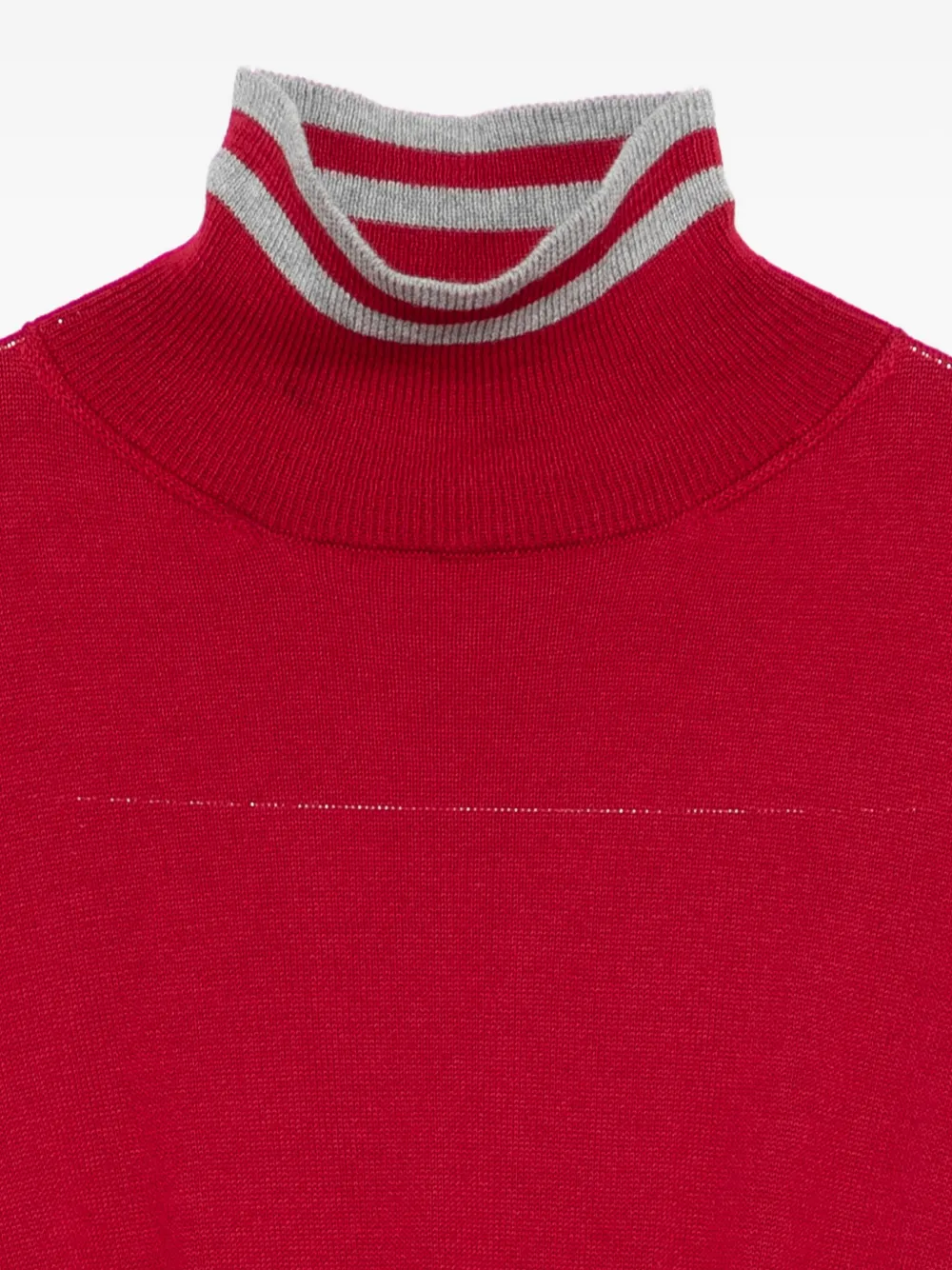 Kiko Kostadinov Simone Striped-trim Knitted Top In Red