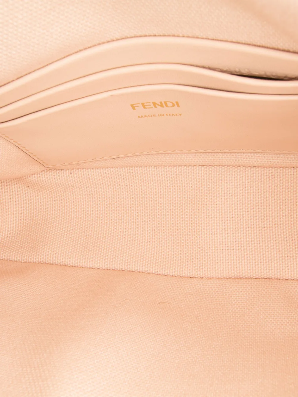 Pre-owned Fendi 2000-2010 Mini Zucca Embroidered Baguette Satchel In Pink