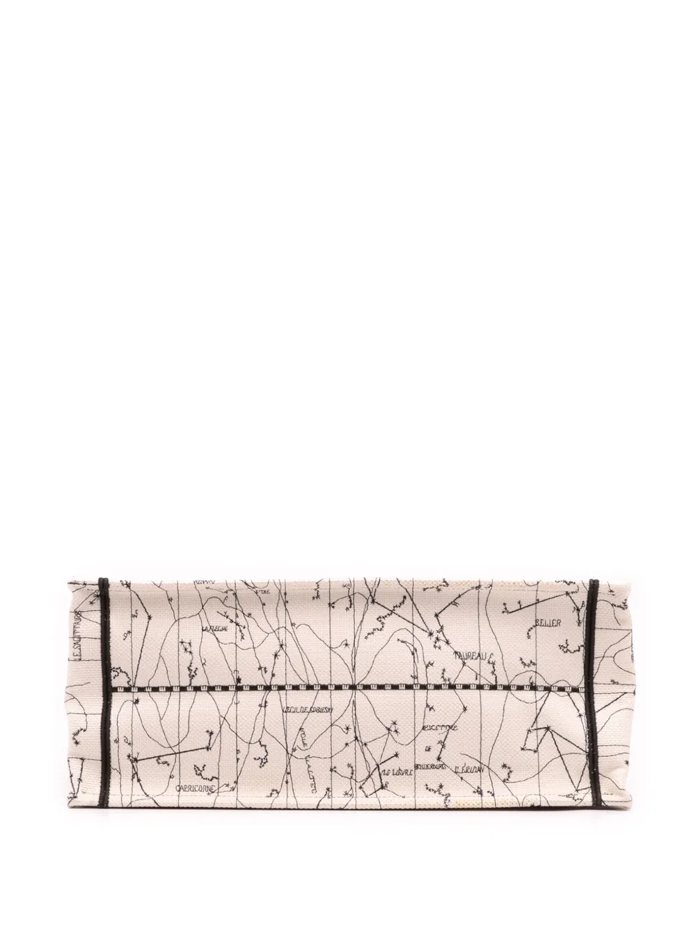 Pre-owned Dior 2021 Large Embroidered Canvas Zodiac Book Tote Bag In Brown