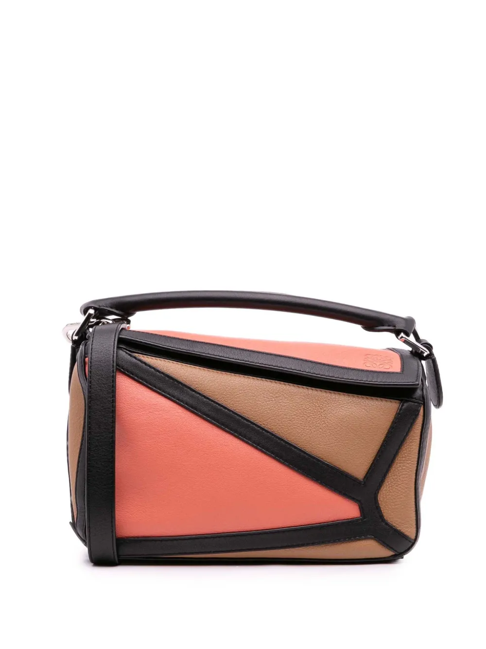 Loewe Pre-Owned 2018 Small Calfskin Graphic Puzzle satchel | Brown | Image 1