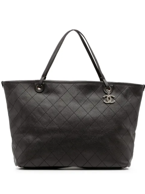 CHANEL Pre-Owned 2014 XL Quilted Caviar Shopping Fever tote bag