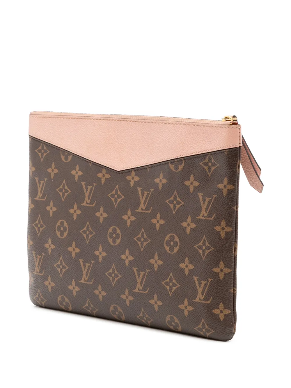Pre-owned Louis Vuitton 2019 Monogram Daily Pouch Clutch Bag In Brown