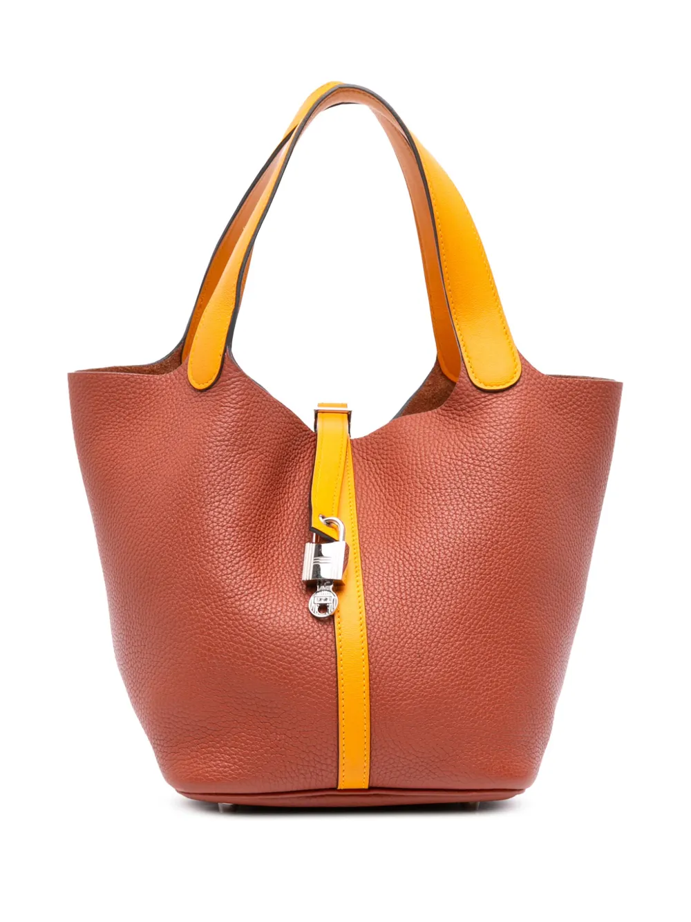 Hermès Pre-Owned sac à main Picotin Lock 22 en cuir Clémence bicolore (2017) | jaune | Image 1