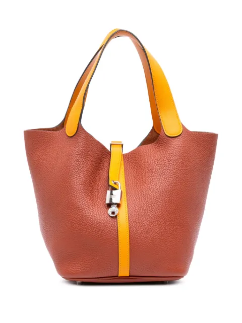 Hermès Pre-Owned 2017 Bicolor Clemence Picotin Lock 22 handbag