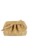 Themoirè Croco Biscuit pleated clutch - Yellow