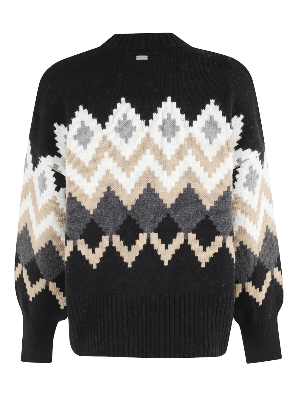 Barbour Cecelia Chevron-pattern Sweater In Black