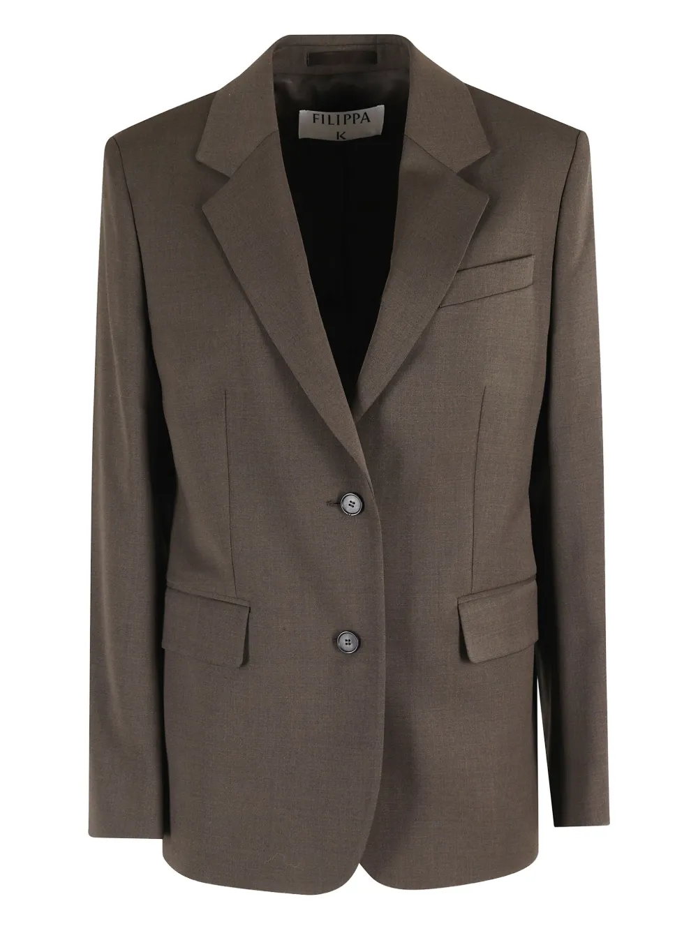 Filippa K Notched-lapel Wool Blazer In Brown