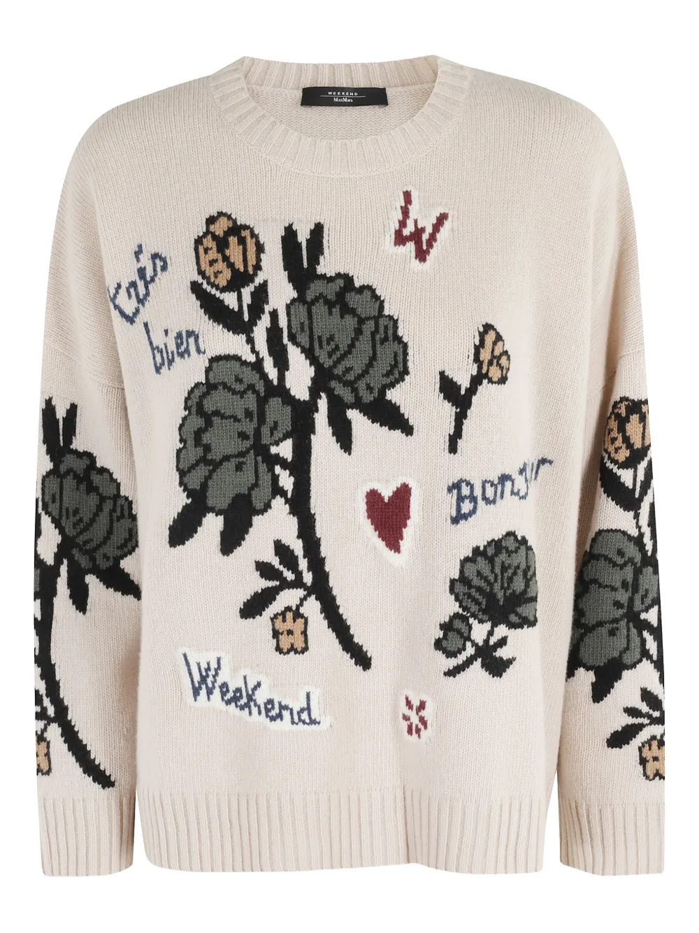 Federica Tosi floral-embellishment sweater | Neutrals | Image 1