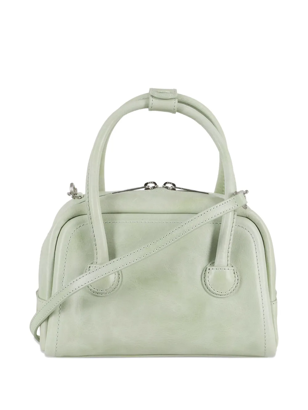 Margesherwood Top-handle Logo-plaque Clutch Bag In Green