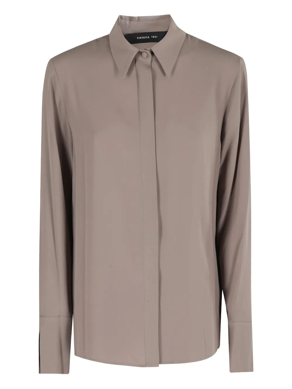 Federica Tosi Carrie long-sleeve shirt | Brown | Image 1