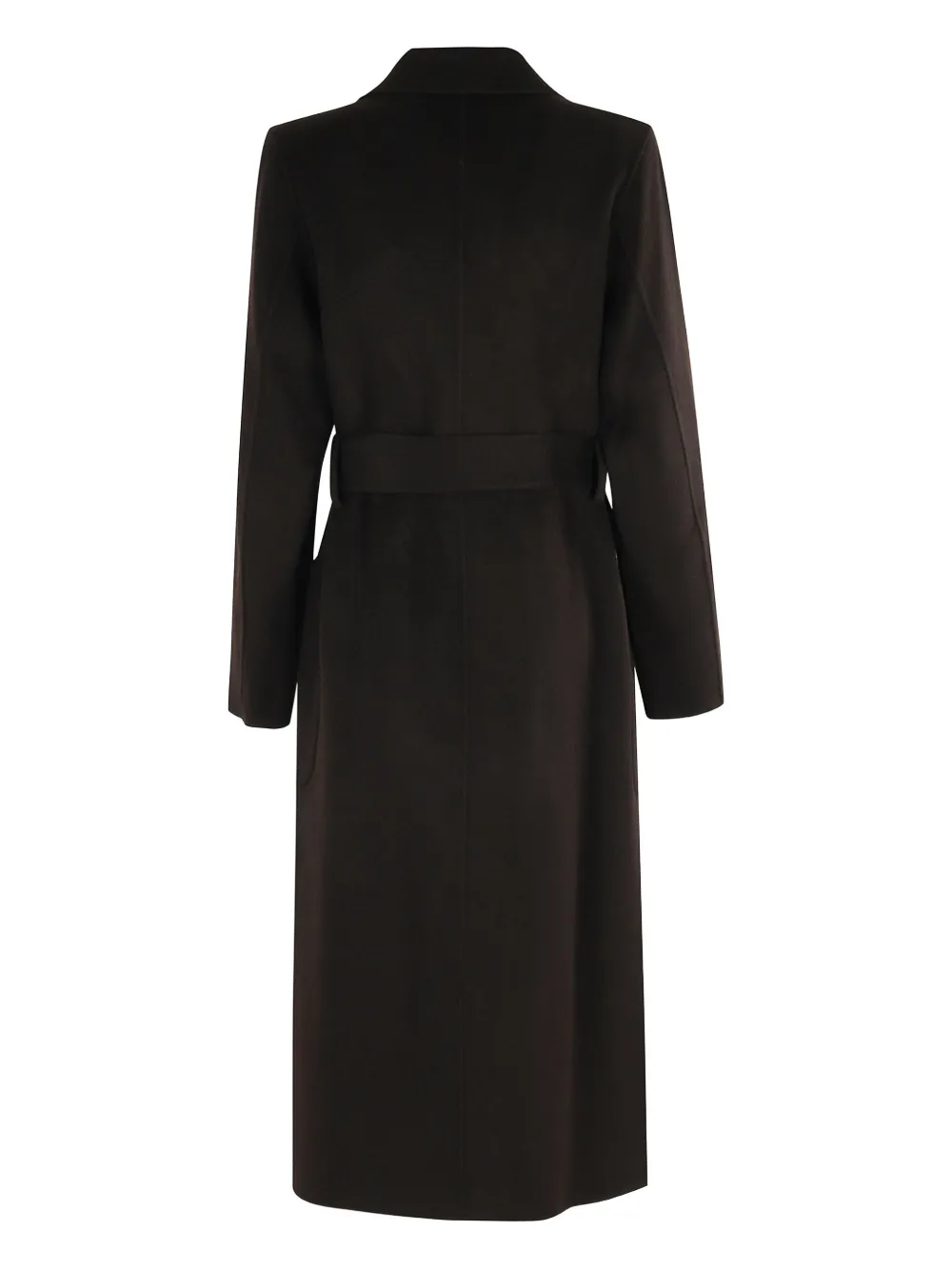 Ivy & Oak Wool Belted Trench Coat In Black
