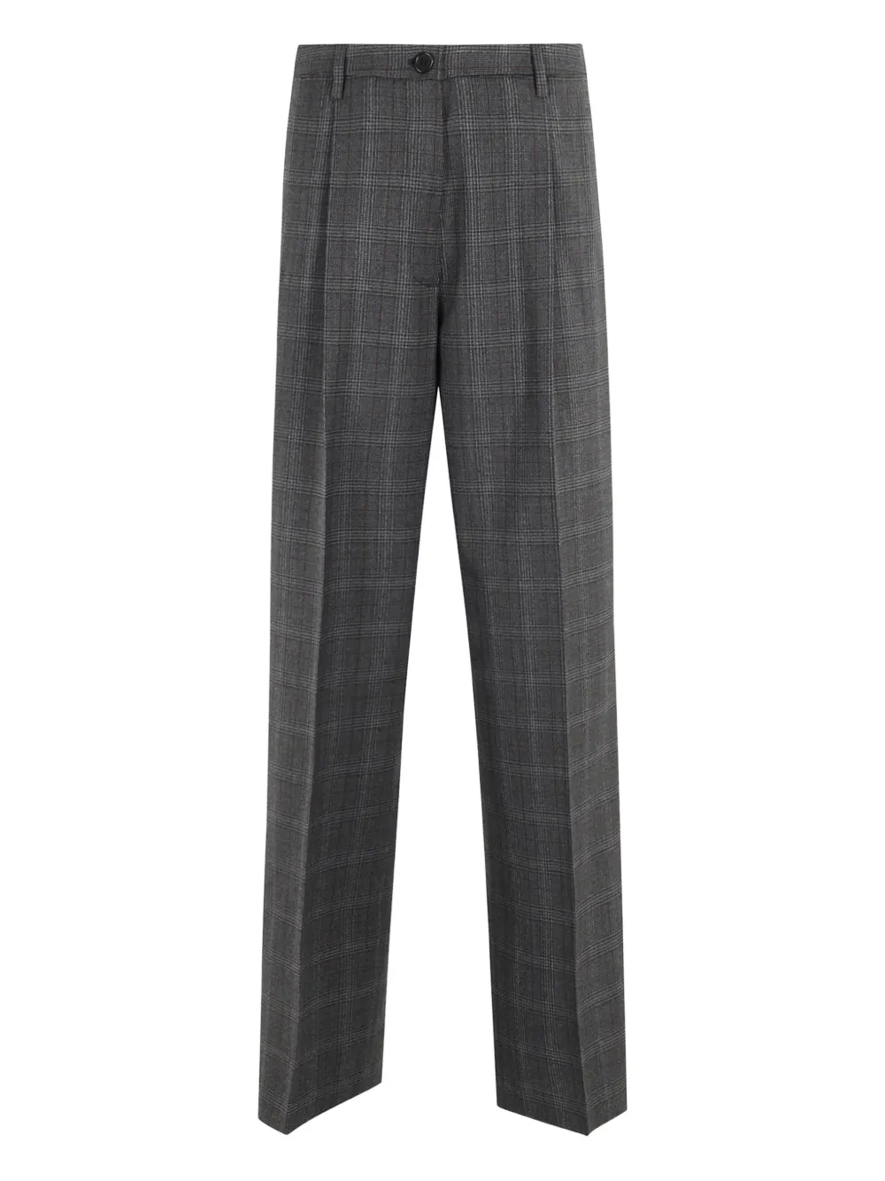 Aspesi Checked Trousers In Gray