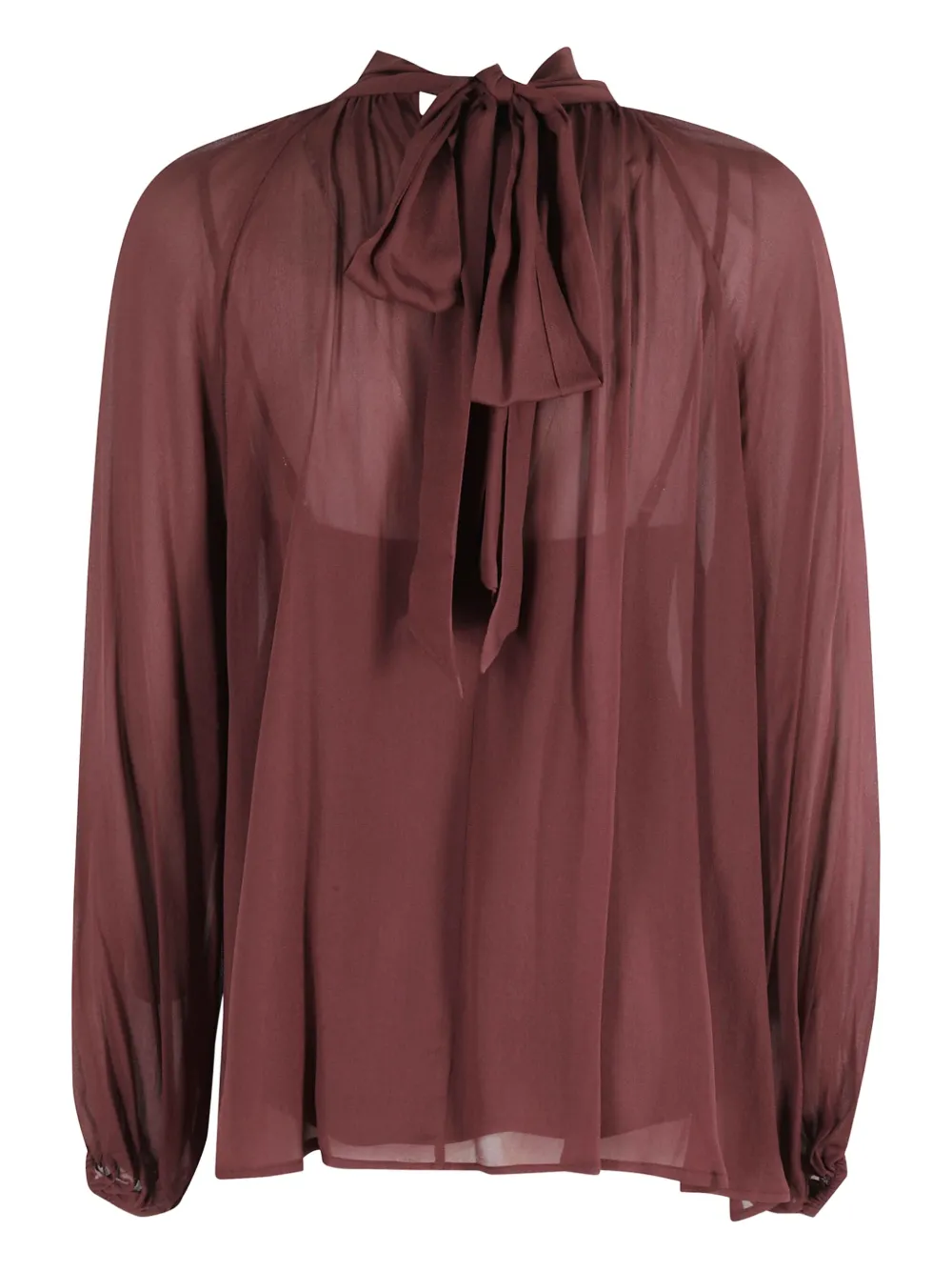 Isabelle Blanche semi-sheer blouse - Rood
