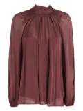 Isabelle Blanche semi-sheer blouse - Red