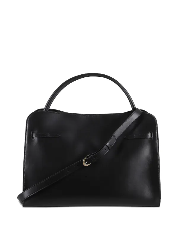 FRANCESCO BIASIA Always-On clasp-detail Leather Tote Bag | Black