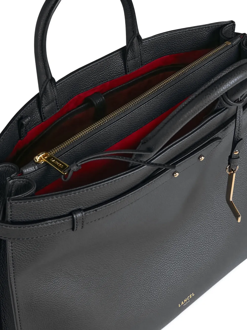 Lancel faubourg leather tote bag - Zwart