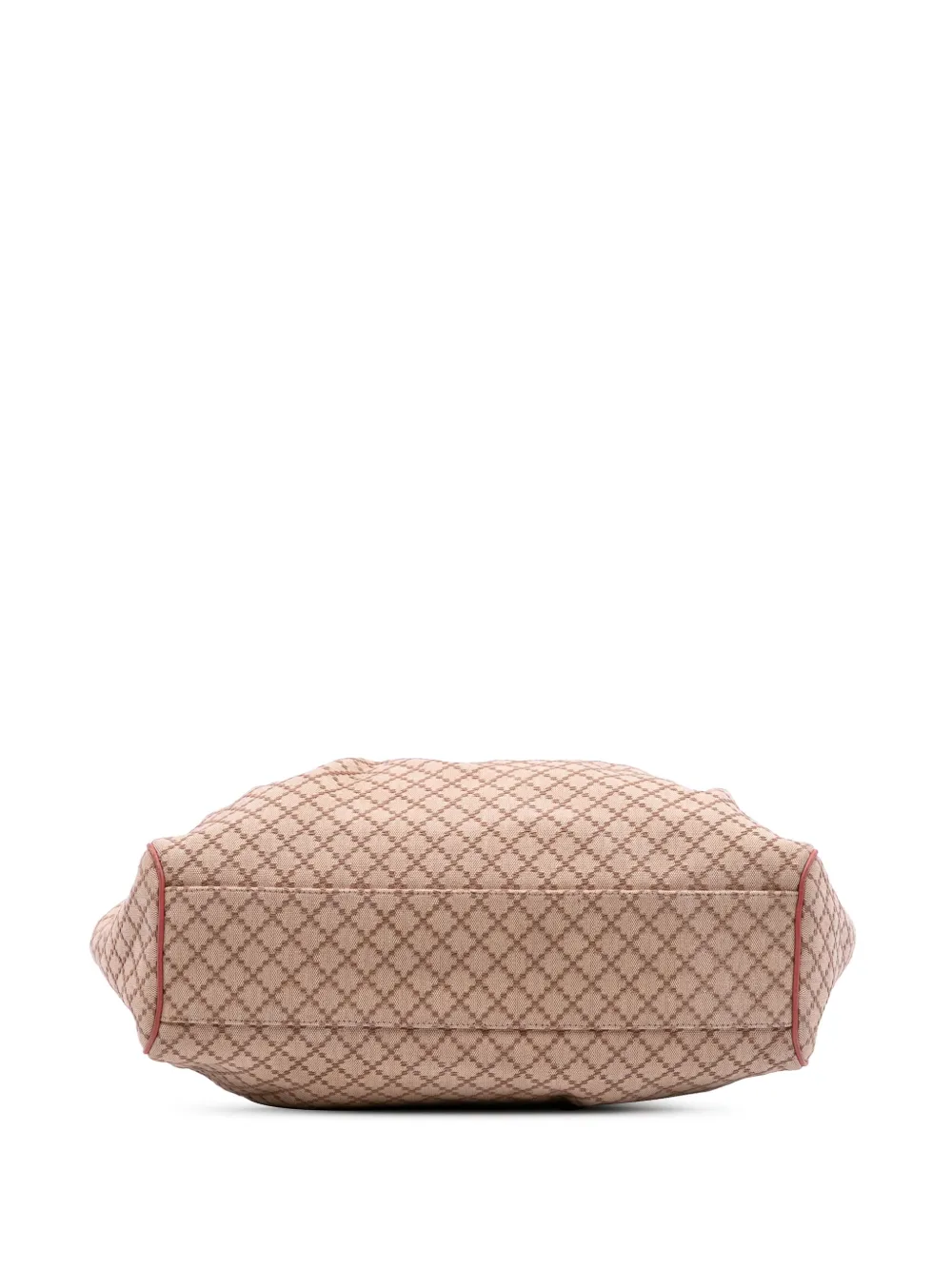 Pre-owned Gucci 2016-2025 Medium Diamante Canvas Sukey Tote Bag In Brown
