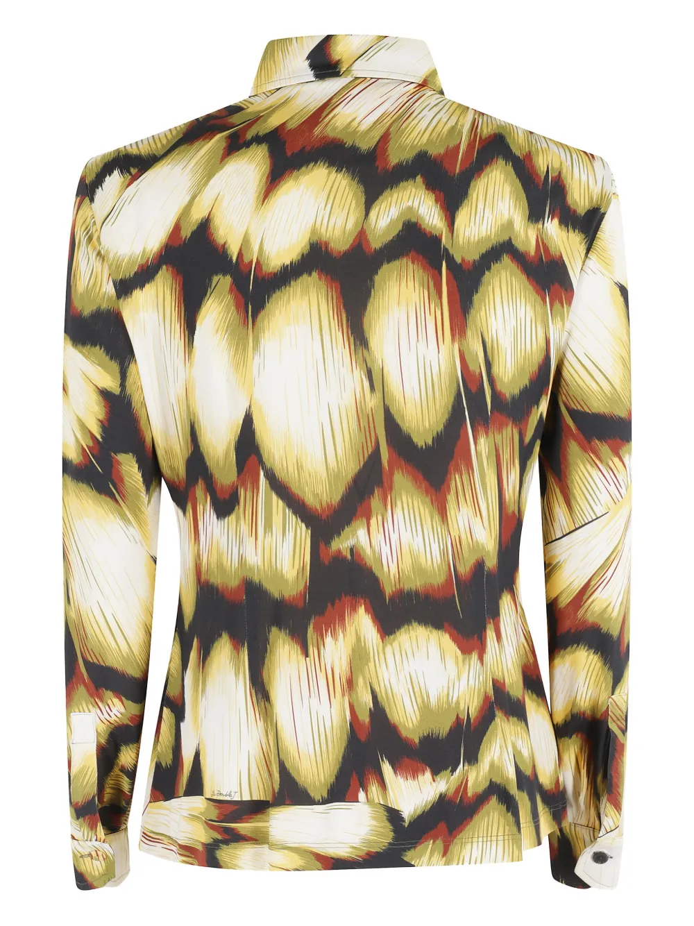 La DoubleJ abstract-print shirt - Groen