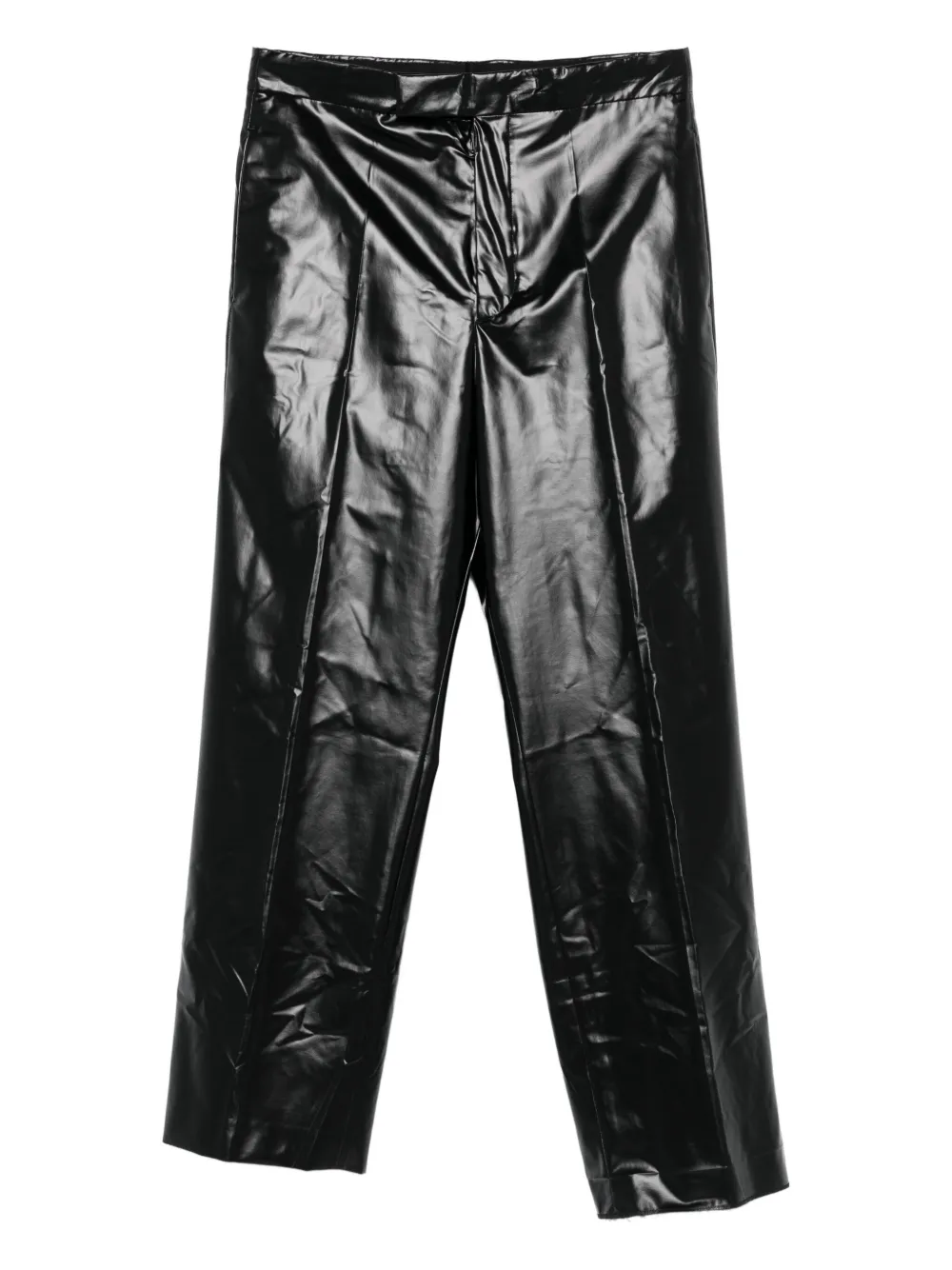 Sapio Patent-finish Trousers In Black