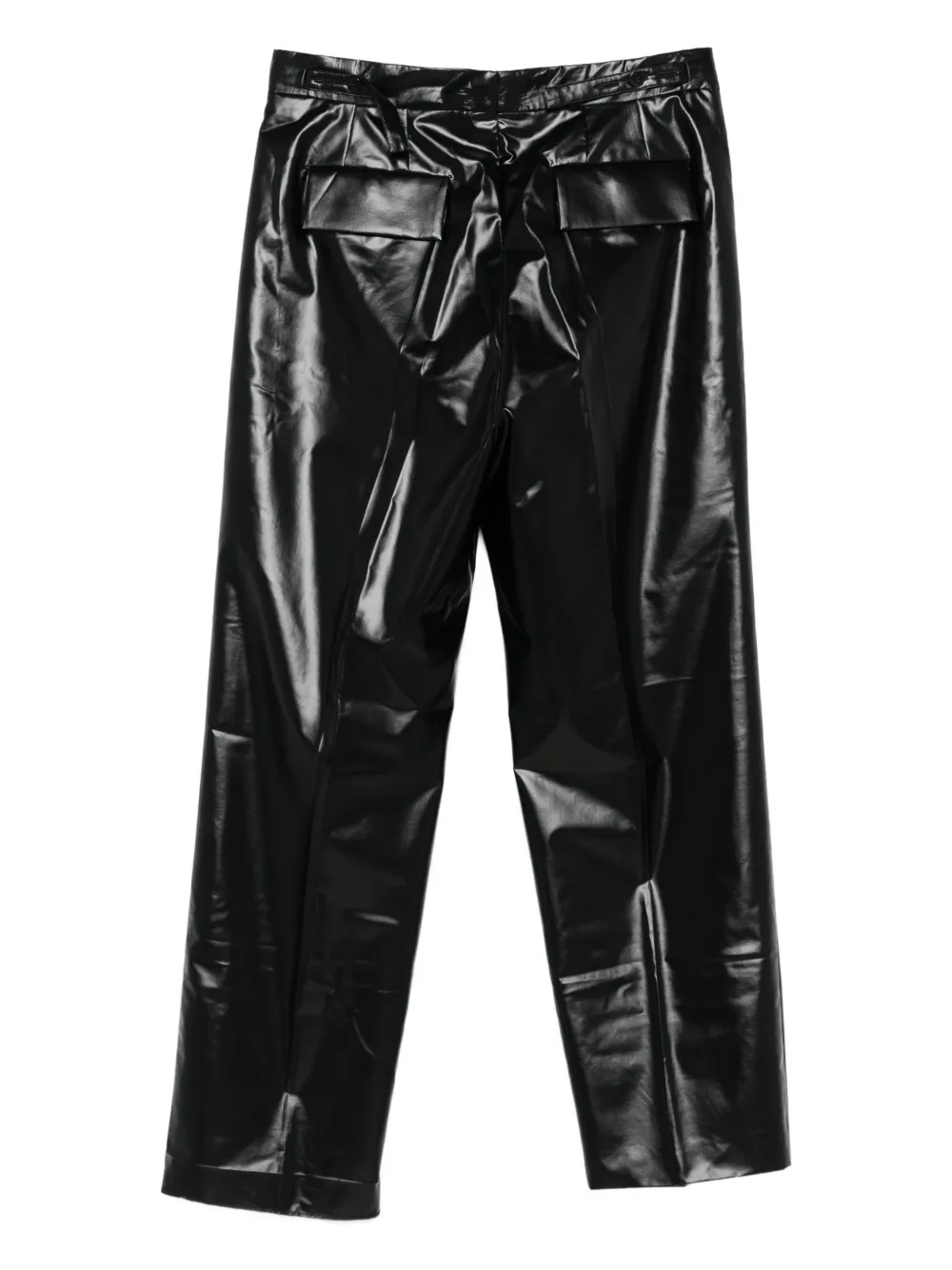 Sapio Patent-finish Trousers In Black