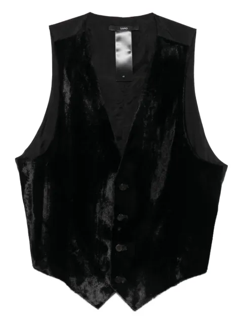 SAPIO velvet-front waistcoat