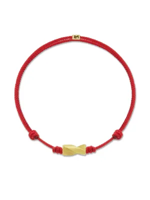 Redline 18K Yellow Gold Cord Diamond Bracelet | ゴールドトーン