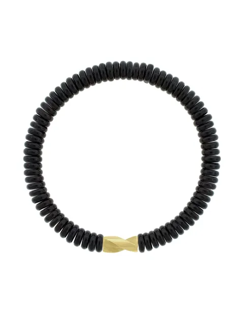 LUIS MORAIS 14K yellow gold onyx bracelet