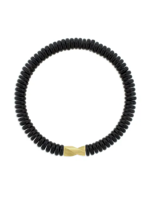 LUIS MORAIS pulsera en oro amarillo de 14kt con ònix