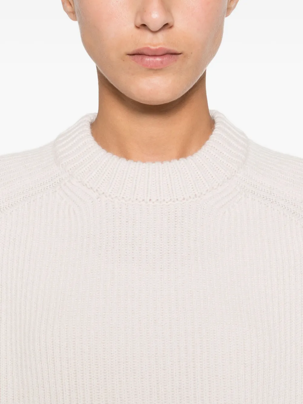 Forte Ribgebreide trui Roze