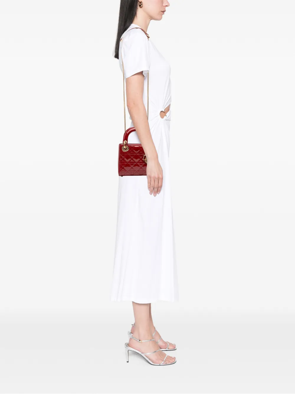 Christian Dior Pre-Owned 2017 Mini Patent Cannage Lady Dior satchel | Pre-Owned | Image 2