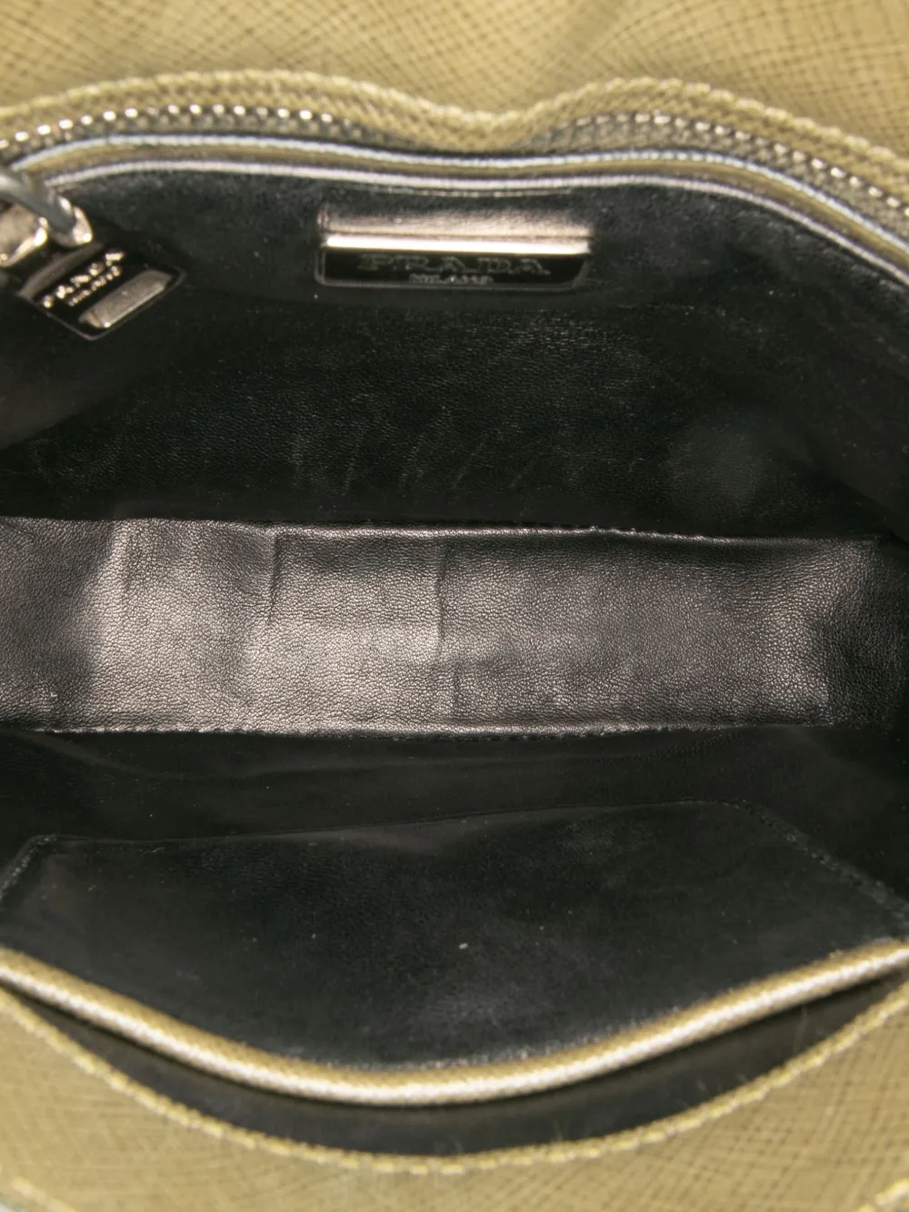 Pre-owned Prada 2010-2025 Small Saffiano Lux Sound Satchel In Brown