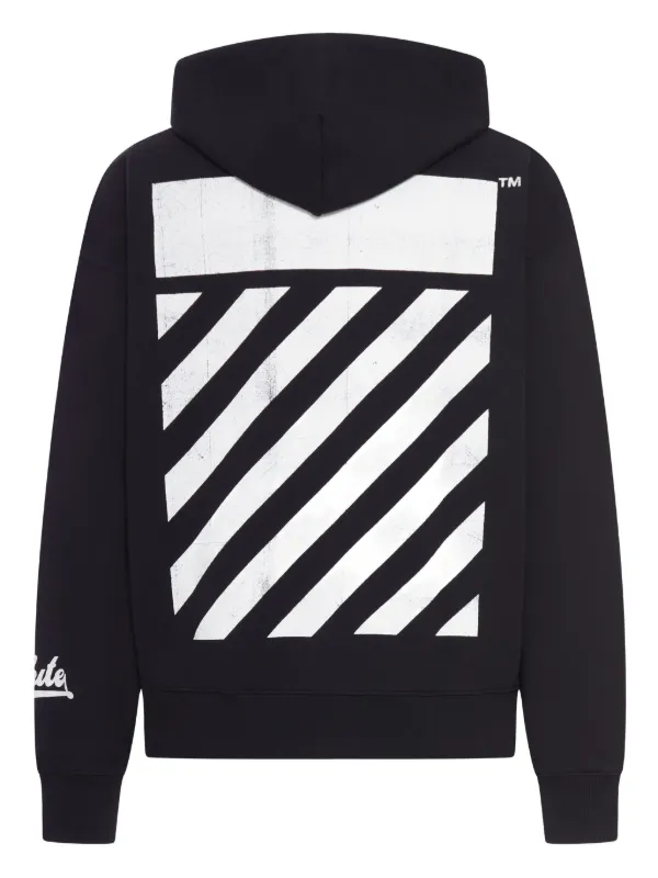 Off-White アートプリント パーカー ブラック Off-White アートプリント ブラックパーカー - メルカリ