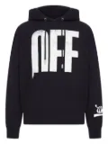 Off-White print hoodie - Black