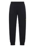 Stone Island compass-logo cotton track pants - Black