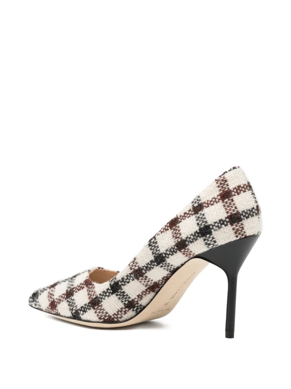 Manolo Blahnik Bb 90 Checked-tweed Leather Pumps In Multi