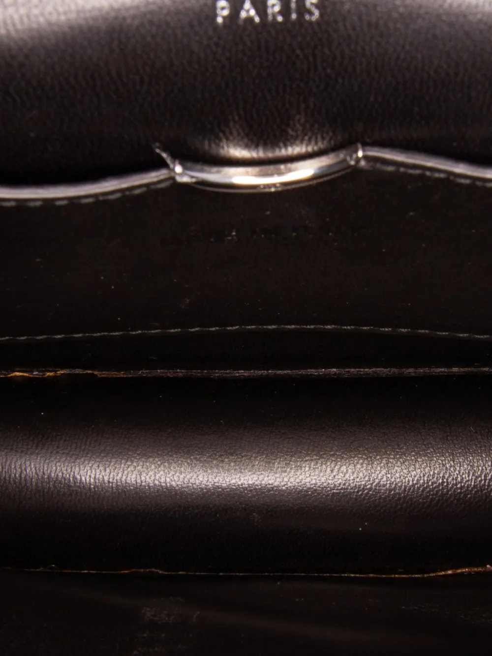 Pre-owned Dior 2015 Mini Lambskin Sequin Ama Flap Crossbody Bag In Black