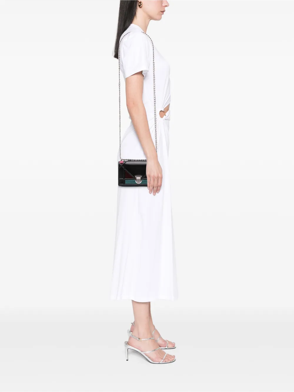 Christian Dior Pre-Owned 2015 Mini Lambskin Sequin Diorama Flap crossbody bag | Pre-Owned | Image 2