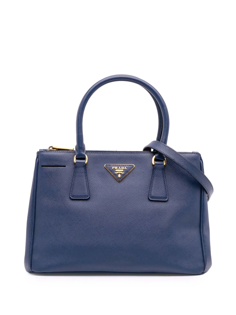 Prada Pre-Owned 2010-2025 Small Saffiano Lux Galleria Double Zip satchel | Blue | Image 1