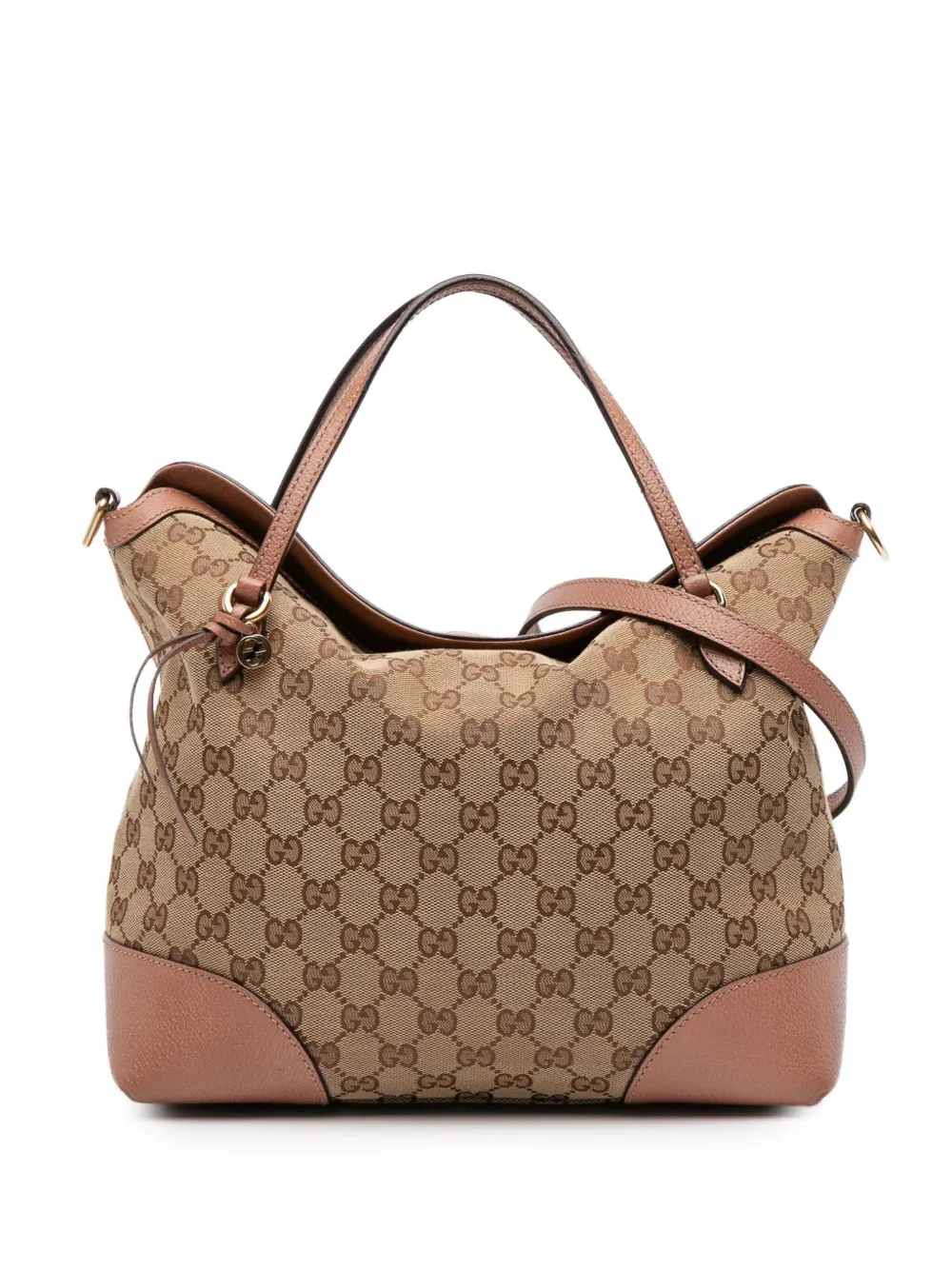Gucci Pre-Owned 2016-2025 ミディアム GGキャンバス ブリー サッチェルバッグ - ブラウン Gucci Pre-Owned 2016-2025 ミディアム GGキャンバス ブリー サッチェルバッグ - ブラウン