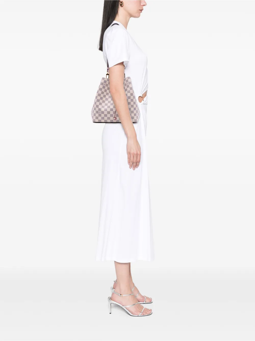 Louis Vuitton Pre-Owned 2019 Damier Azur Neonoe MM bucket bag | Pre-Owned | Image 2