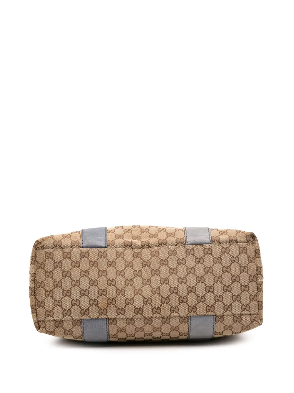 Pre-owned Gucci 2016-2025 Gg Canvas Bamboo Libeccio Tote Bag In Brown