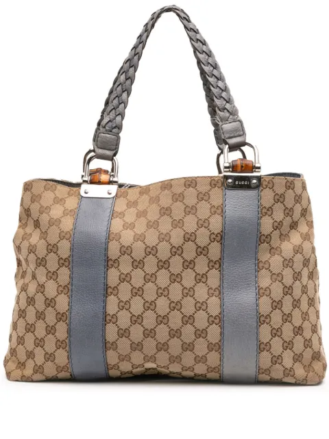 Gucci Pre-Owned tote Bamboo Libeccio mediana en lona GG 2016-2025