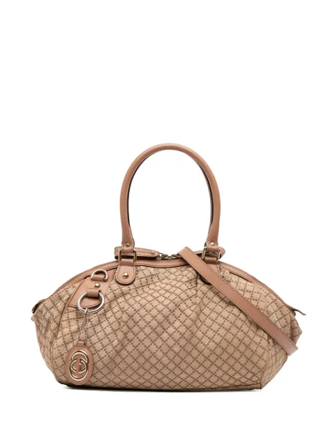 Gucci Pre-Owned 2016-2025 Diamante Canvas Sukey satchel