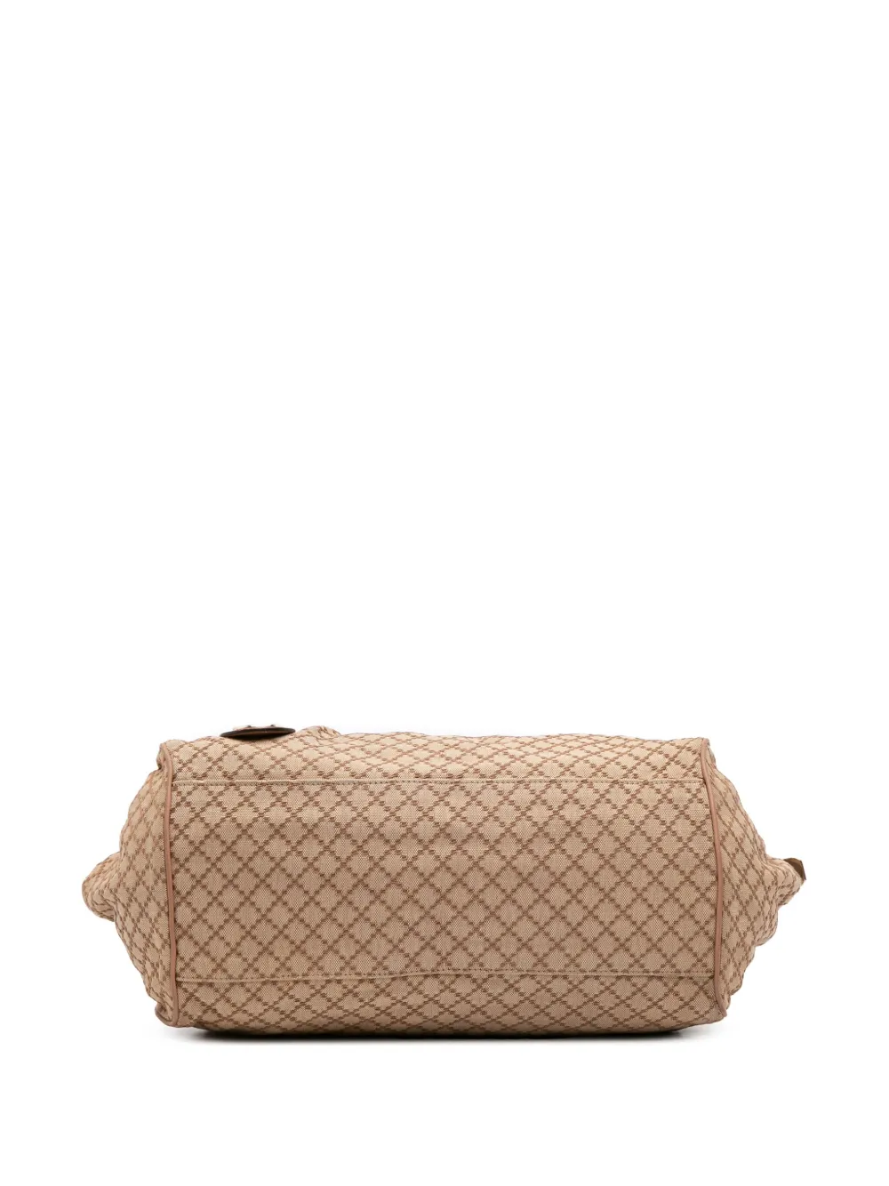 Pre-owned Gucci 2016-2025 Diamante Canvas Sukey Satchel In Brown