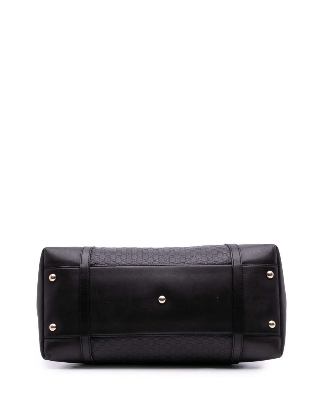 Pre-owned Gucci 2016-2025 Large Microssima Nice Dome Satchel In Black