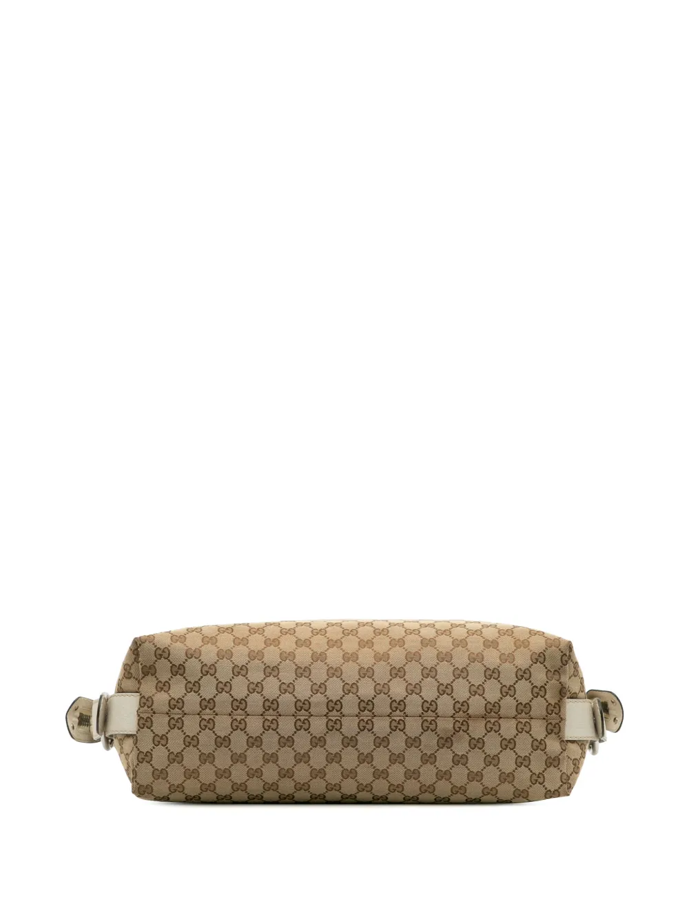 Pre-owned Gucci 2016-2025 Medium Gg Canvas Bamboo Bar Tote Bag In Brown