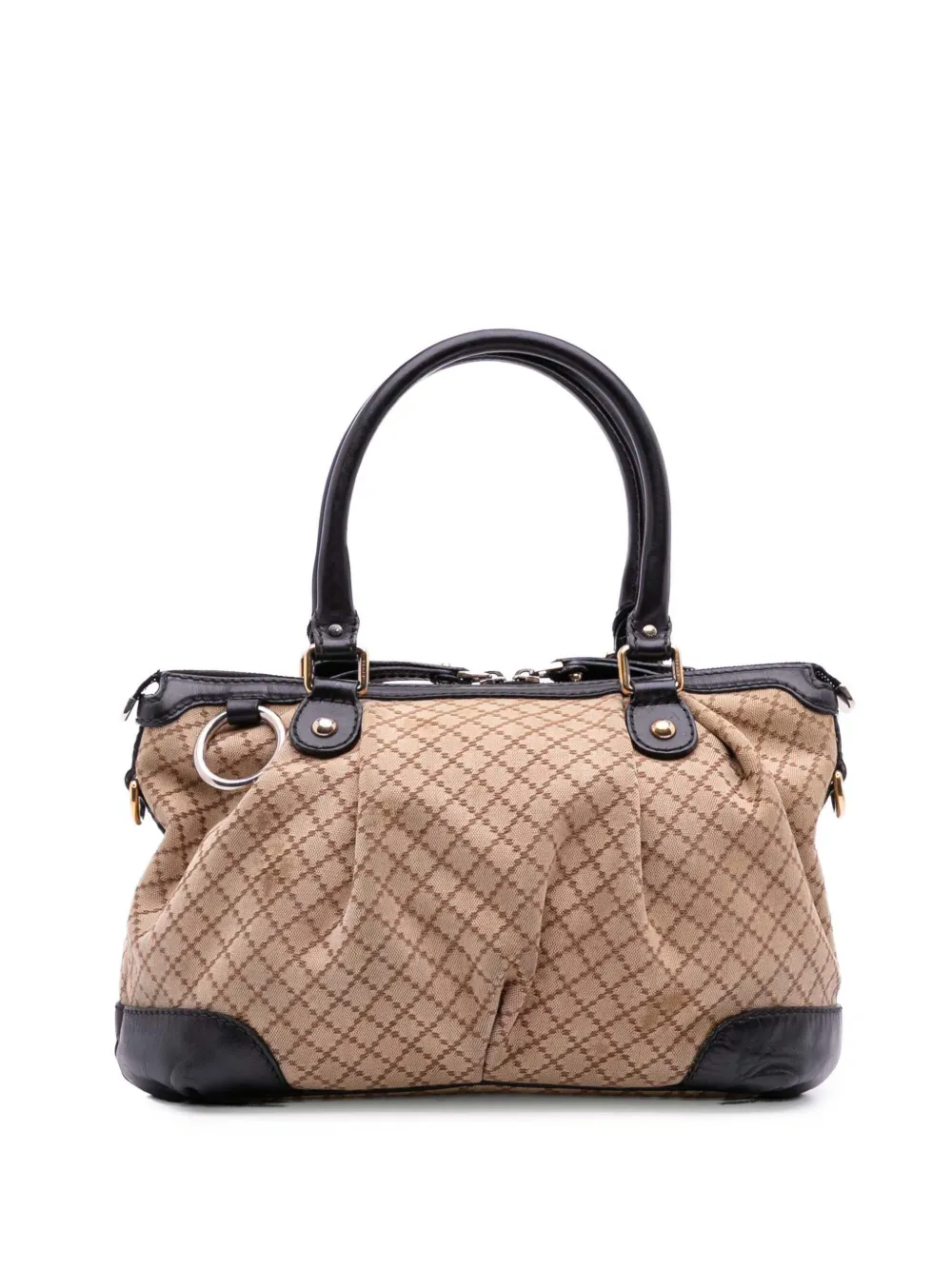 Gucci Pre-Owned 2016-2025 ディアマンテ キャンバス スーキー サッチェルバッグ - ブラウン Gucci Pre-Owned 2016-2025 ディアマンテ キャンバス スーキー サッチェルバッグ - ブラウン