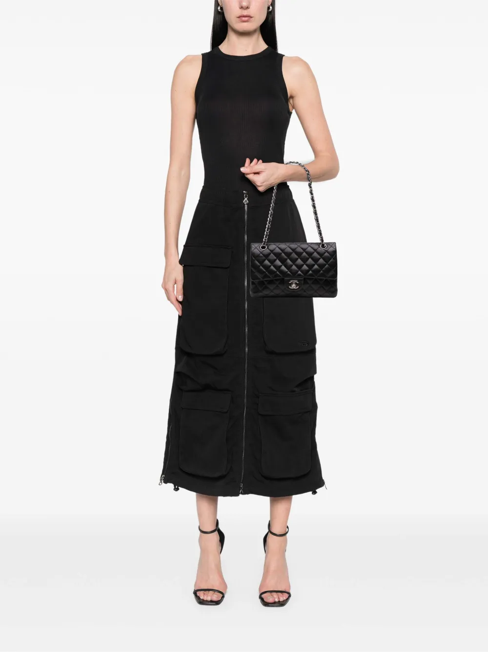 CHANEL Pre-Owned 2008-2009 Medium Classic Lambskin Double Flap shoulder bag | Pre-Owned | Image 2