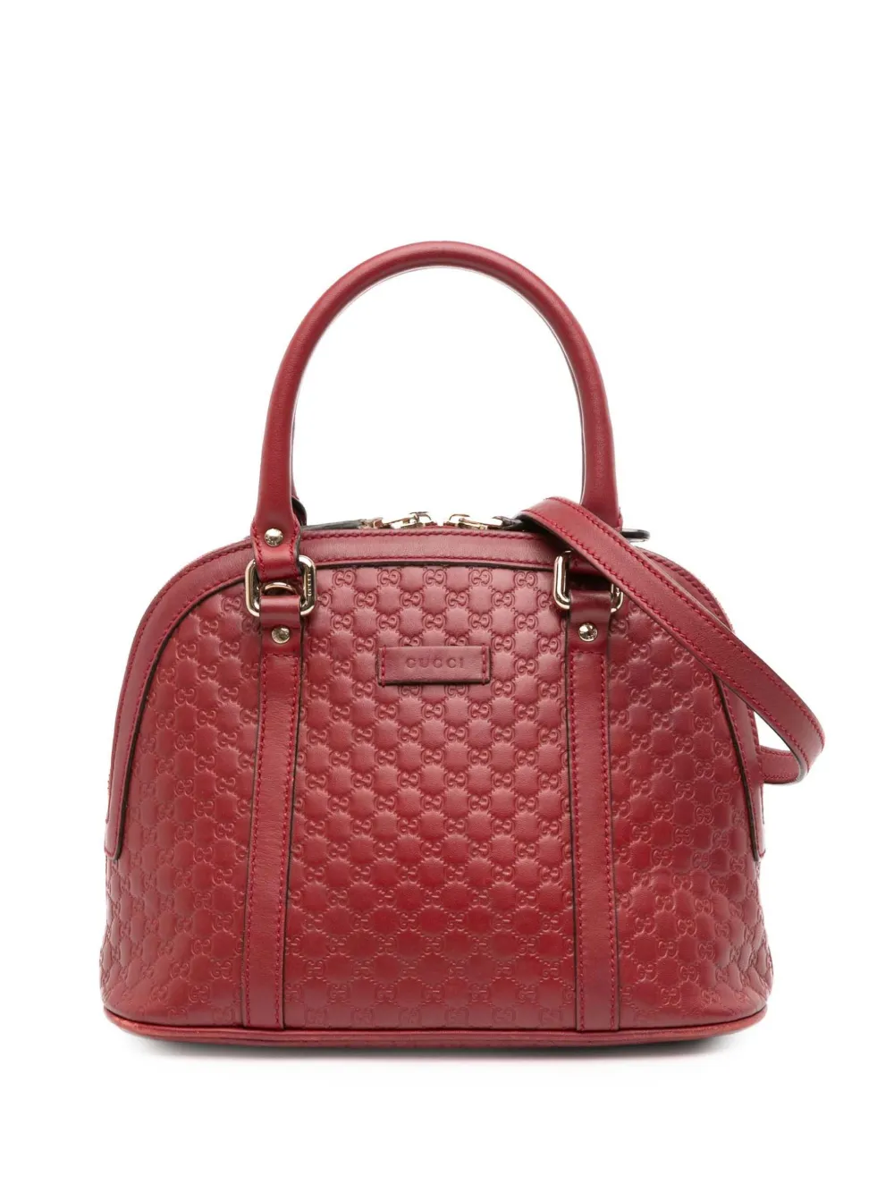 Gucci Pre-Owned 2016-2025 Mini Microguccissima Dome satchel | Red | Image 1