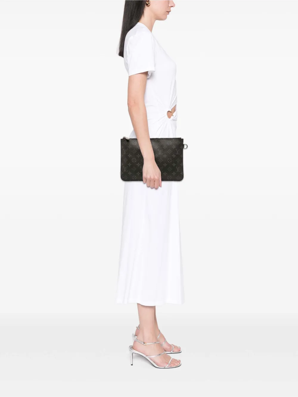 Louis Vuitton Pre-Owned 2018 Monogram Eclipse Cabas Pochette clutch bag | Pre-Owned | Image 2